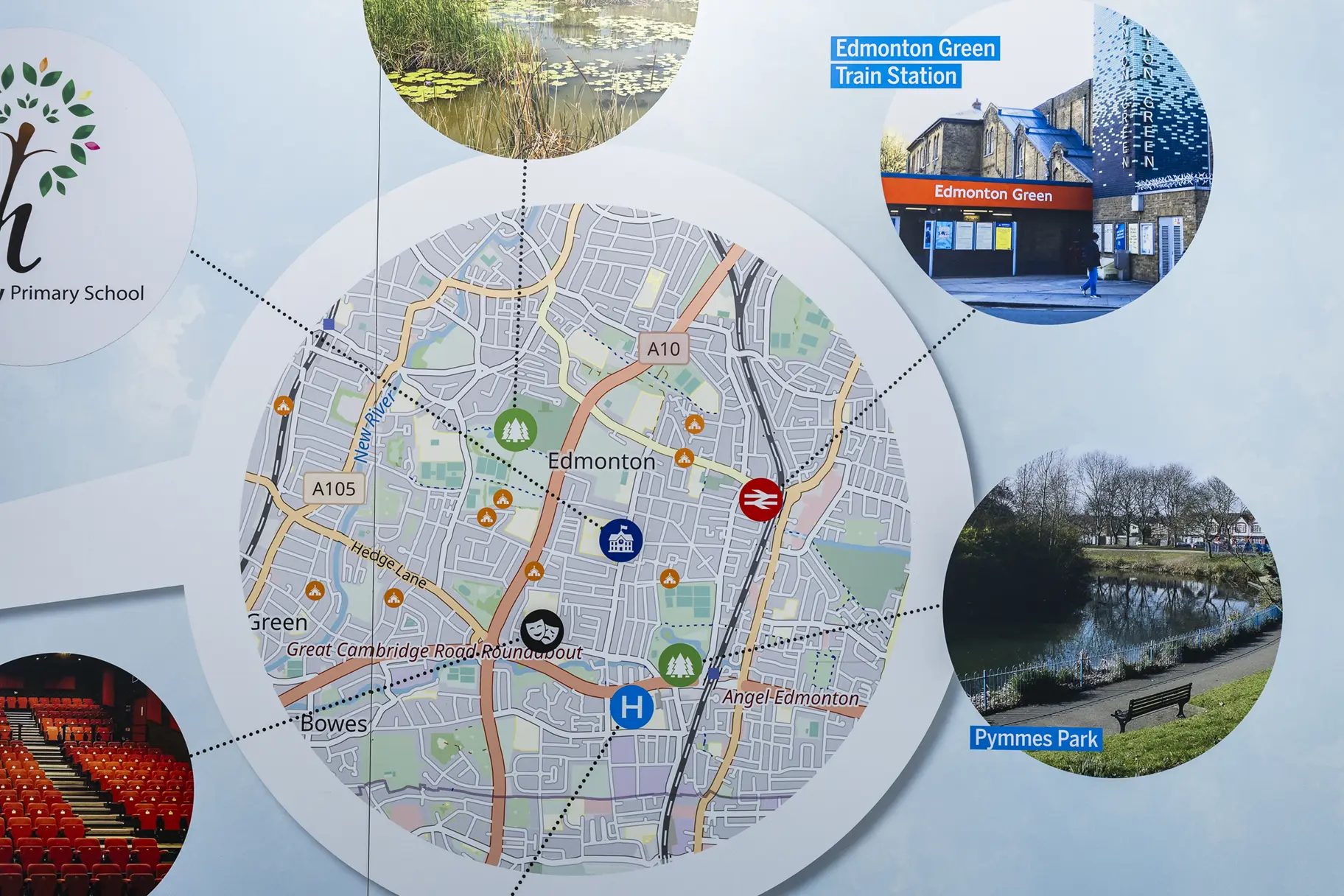 Hazelbury school map wall art