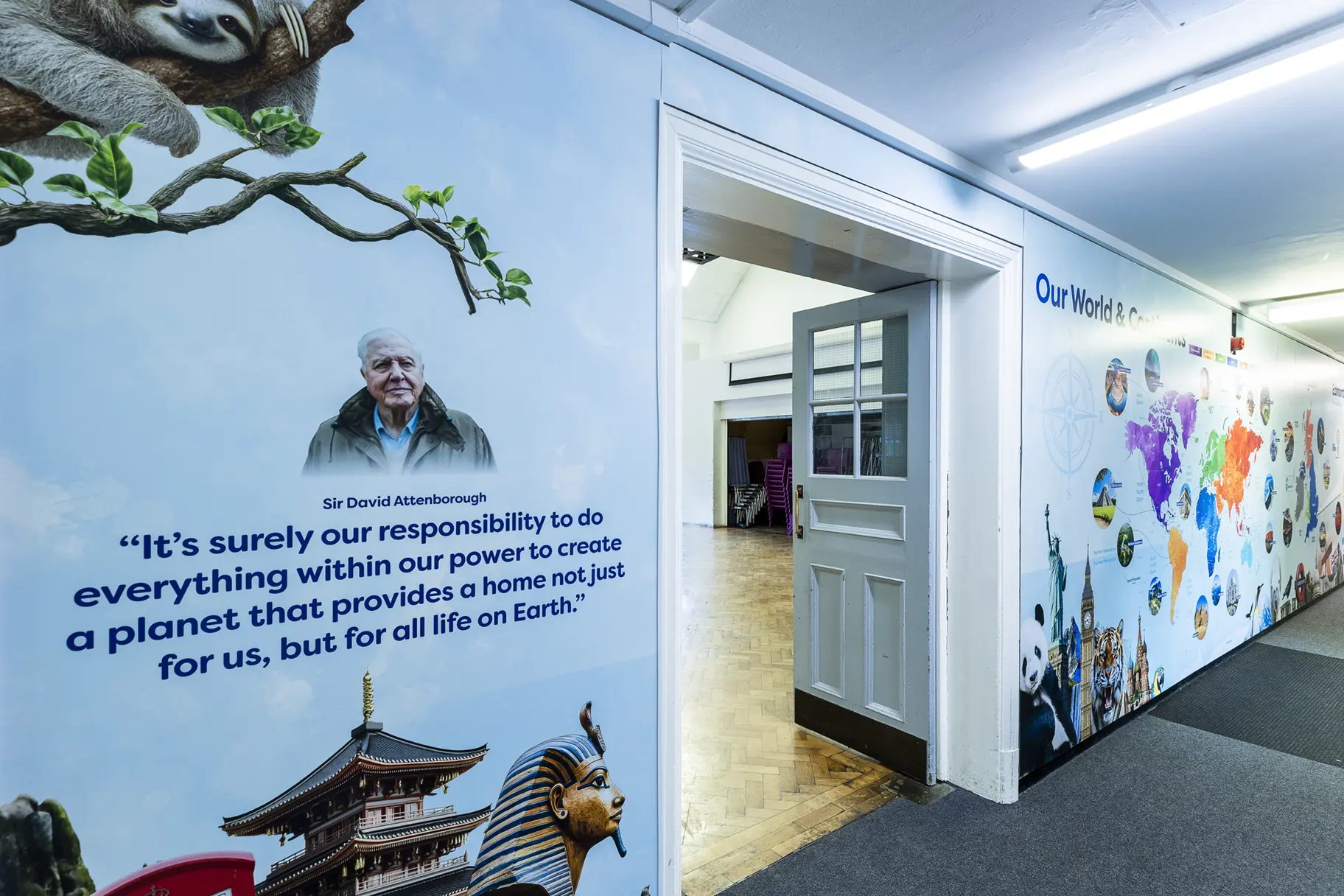 Hazelbury school map wall art