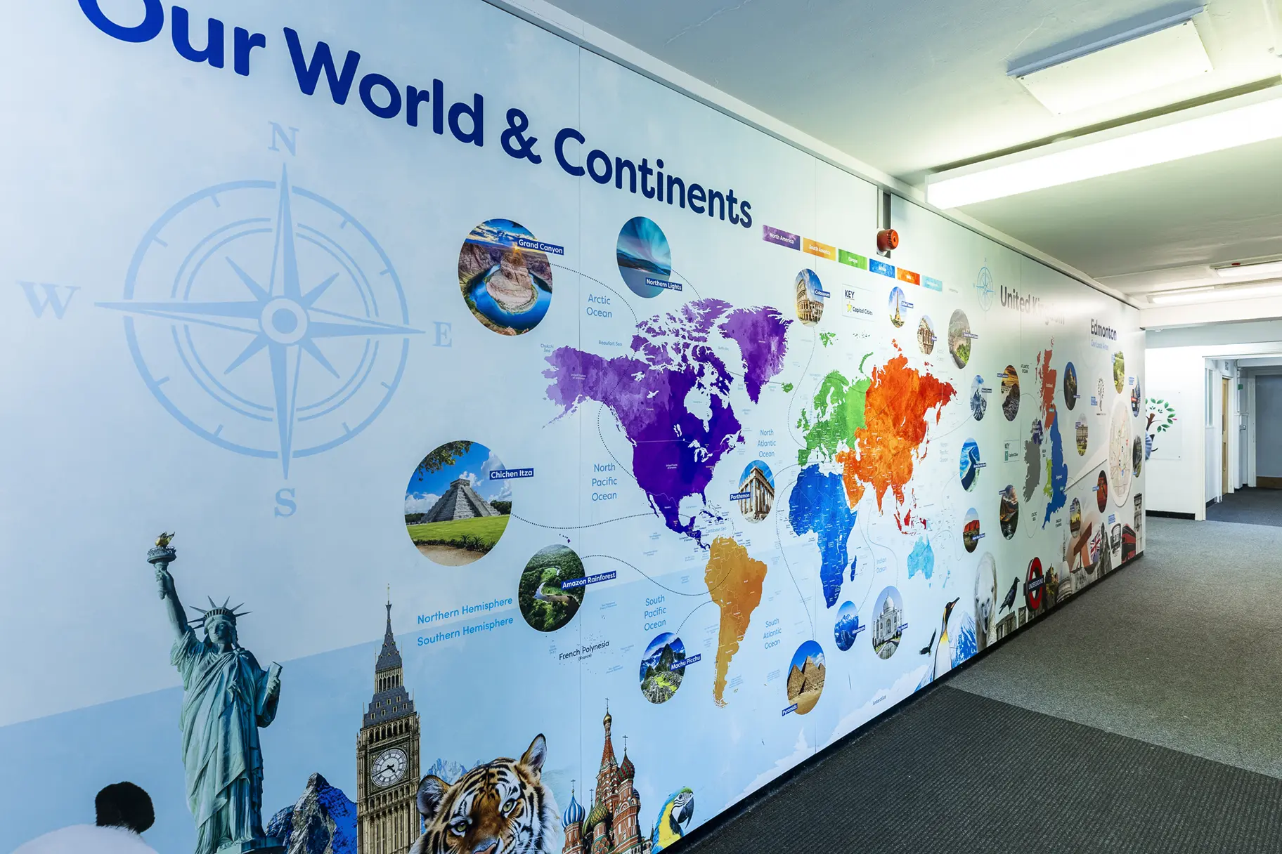 Hazelbury school map wall art