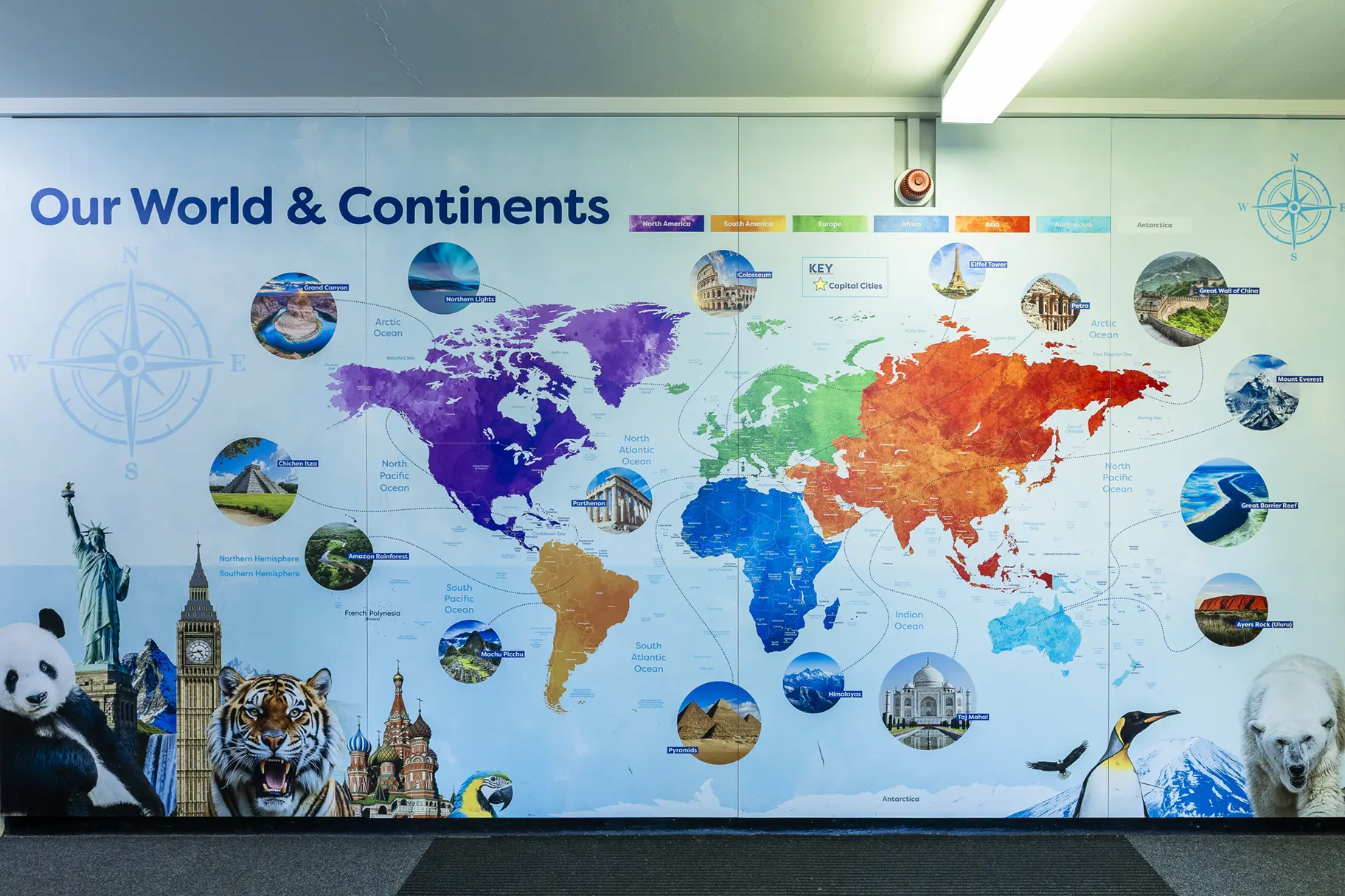 Hazelbury school map wall art