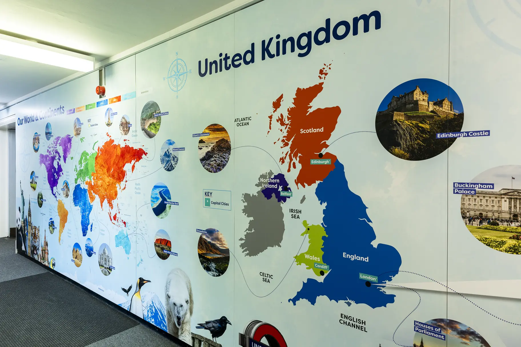 Hazelbury school map wall art