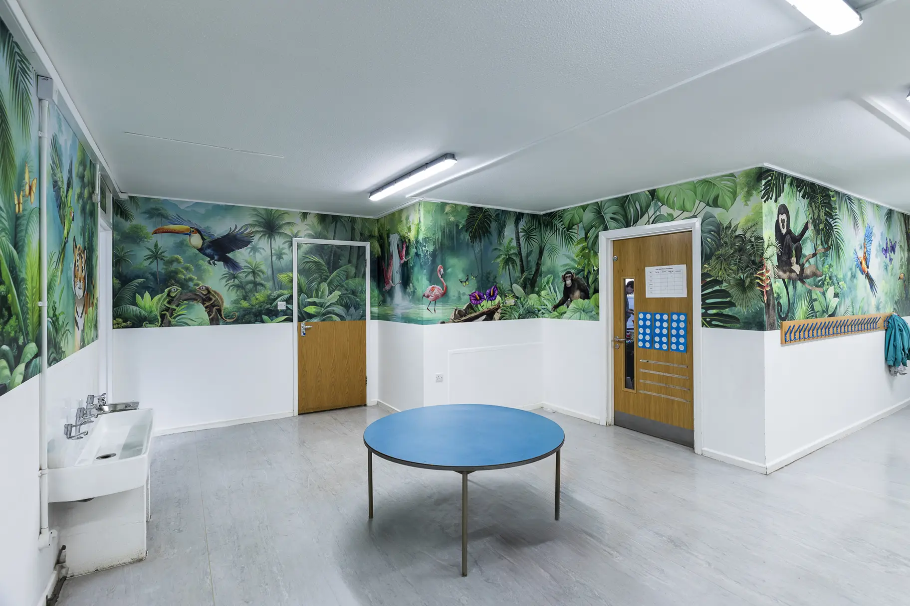 Hampton Infant School early years corridor wall art