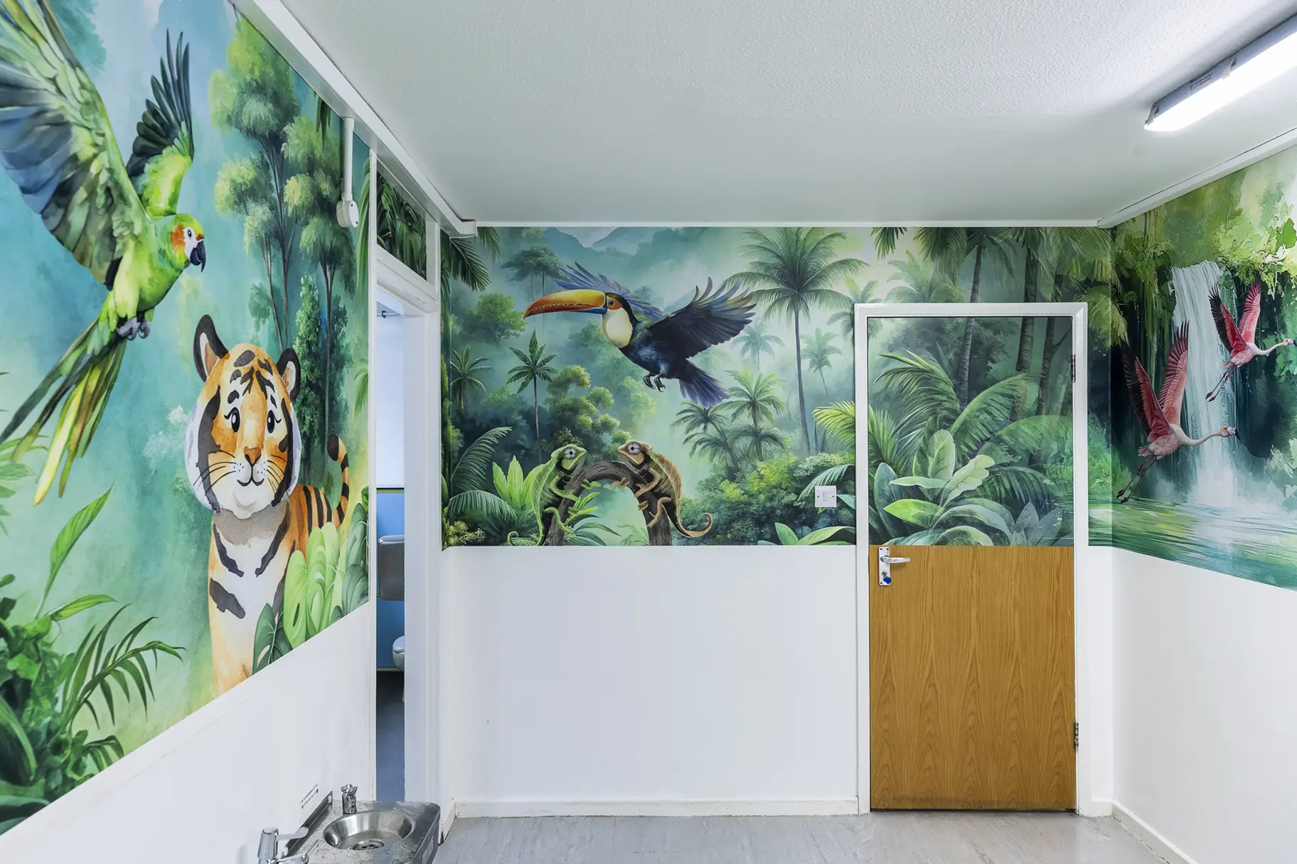 Hampton Infant School early years corridor wall art
