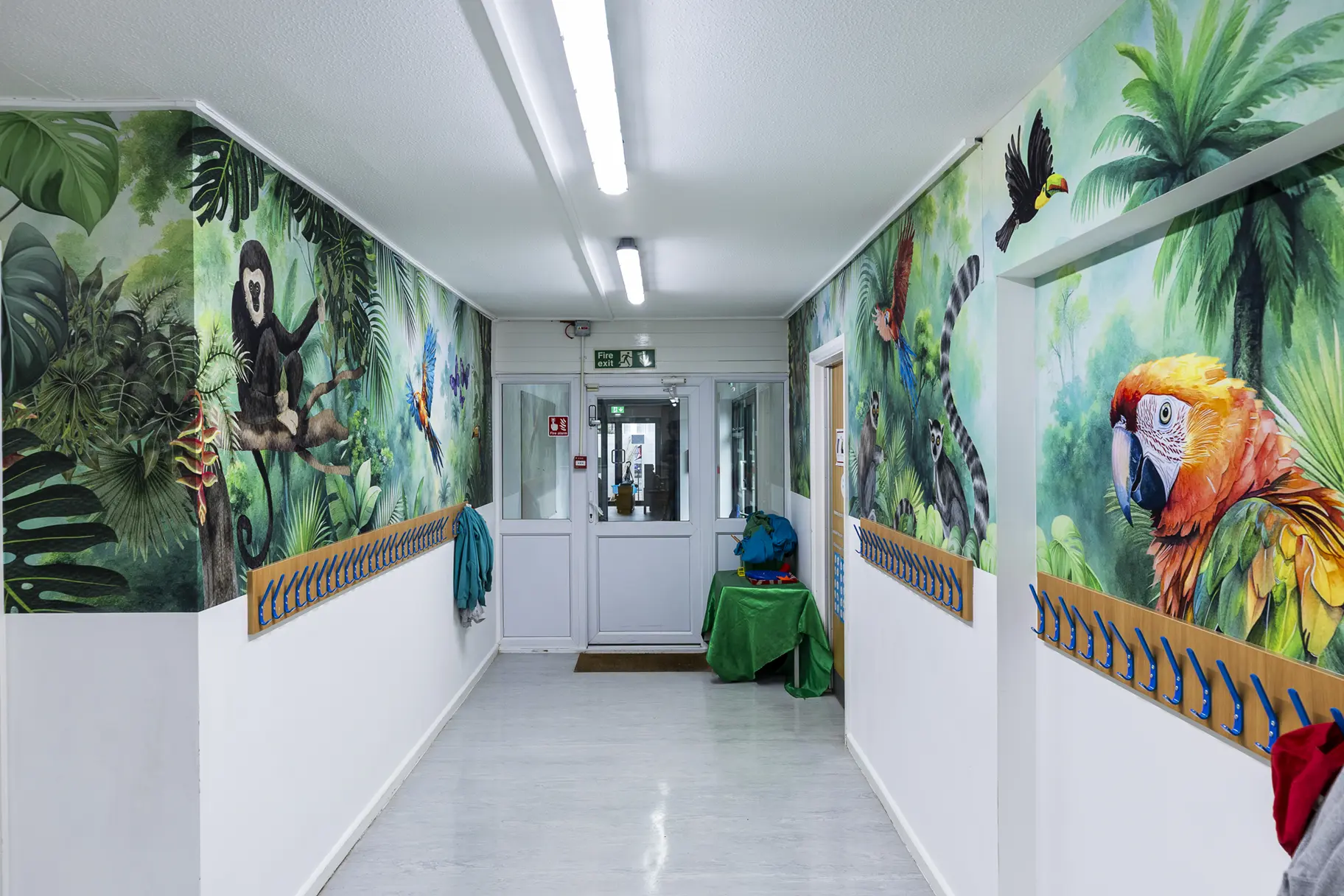 Hampton Infant School early years corridor wall art