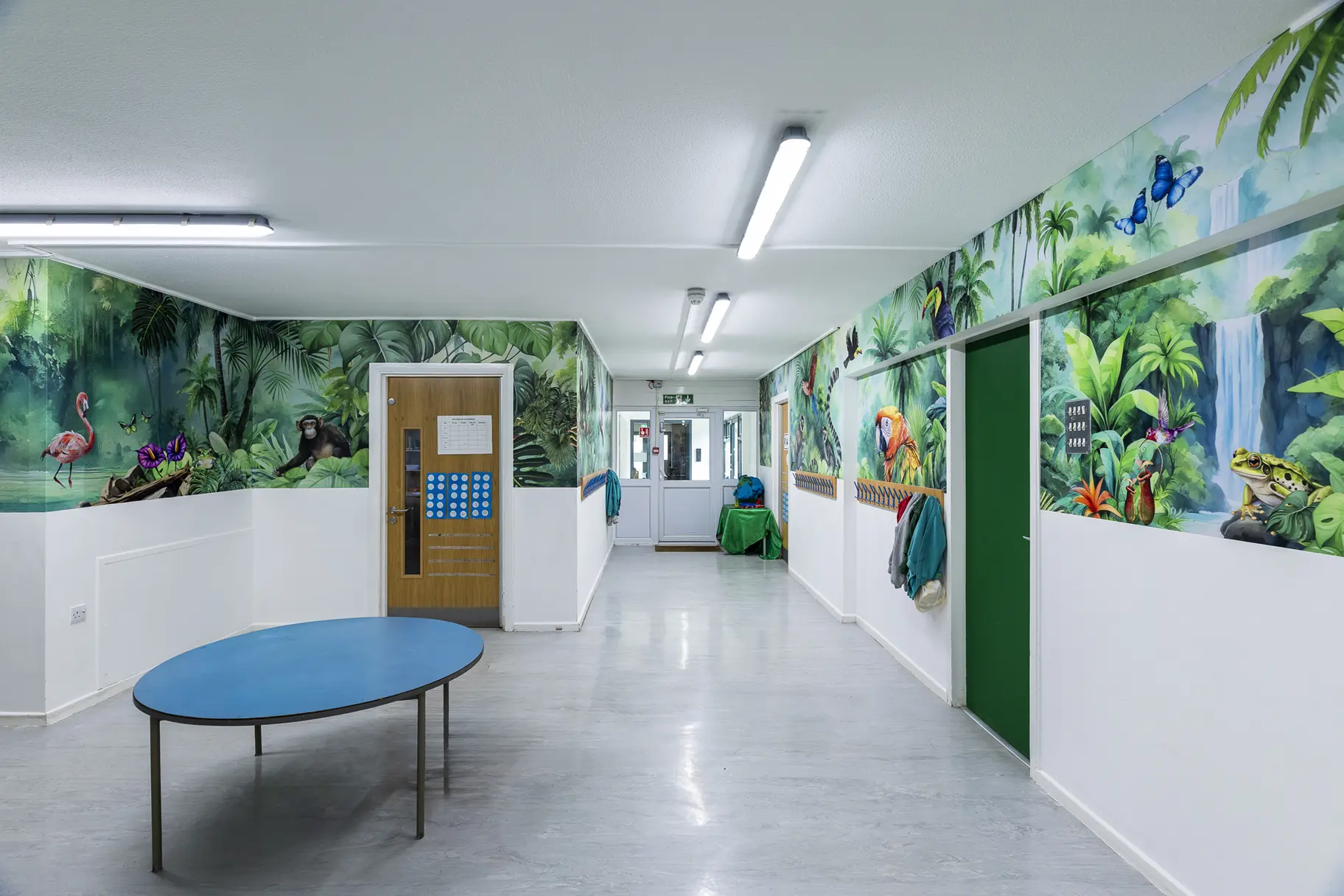 Hampton Infant School early years corridor wall art
