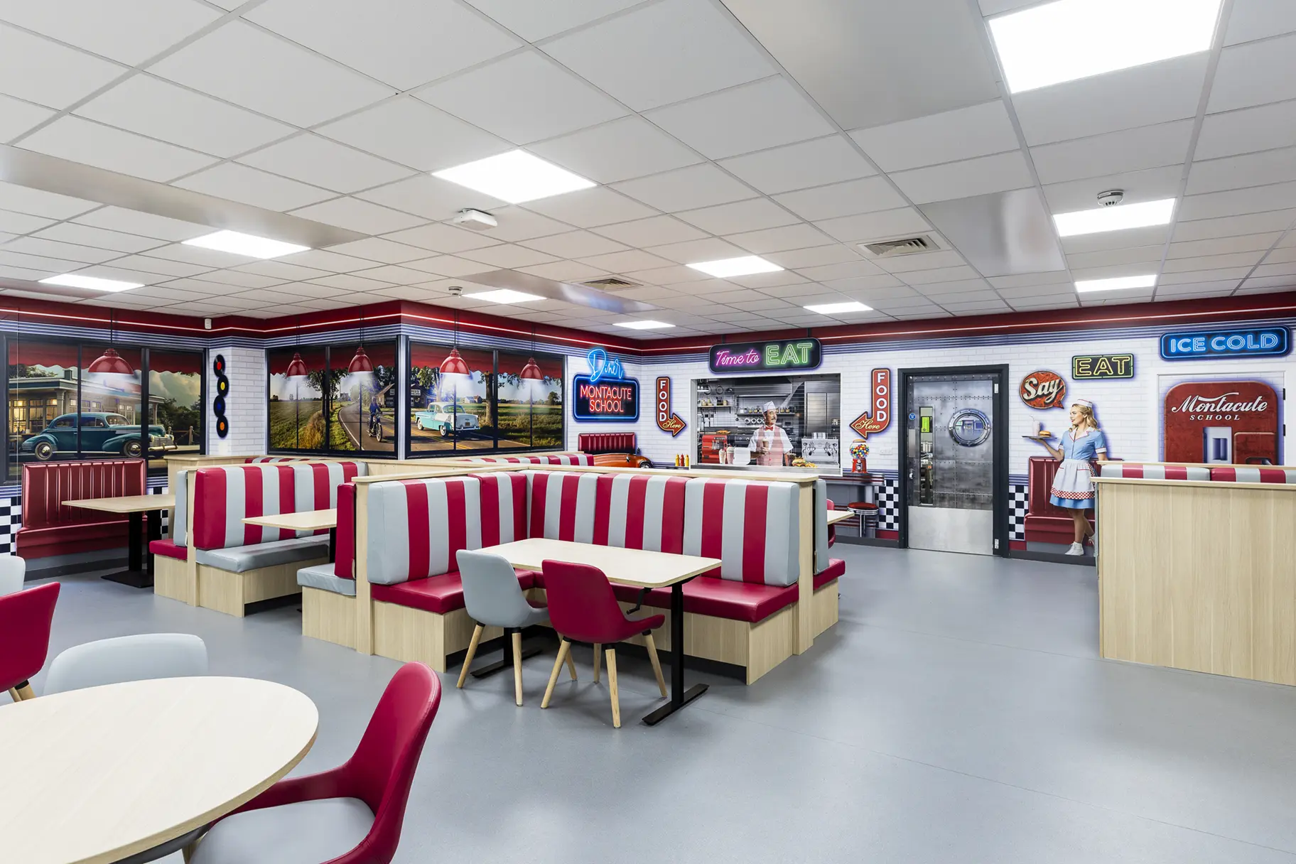 Montacute school diner wall art