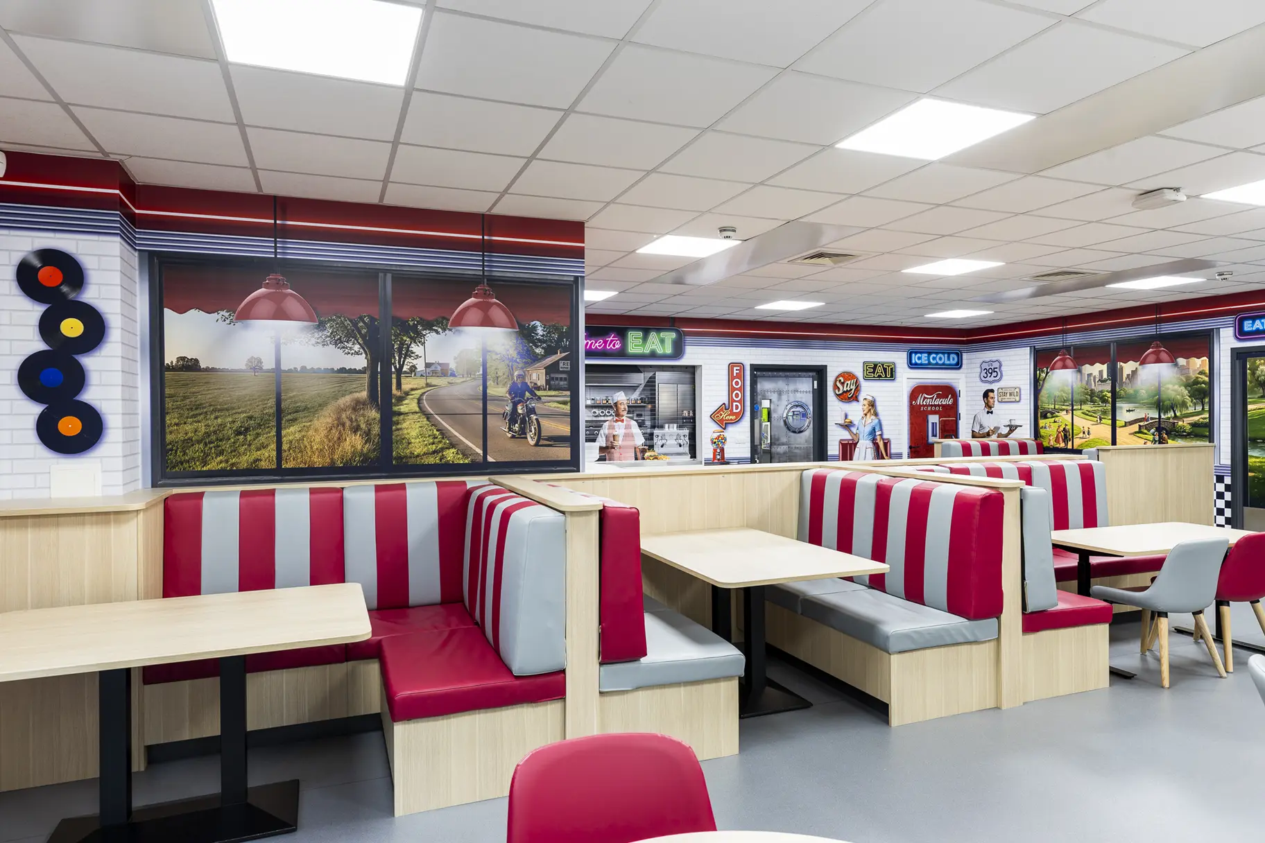 Montacute school diner wall art