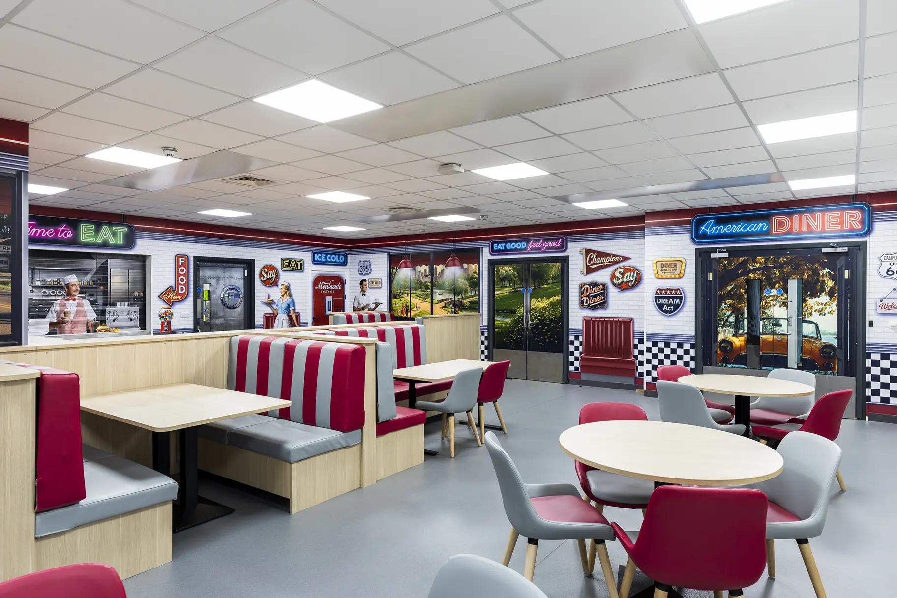 Montacute school diner wall art