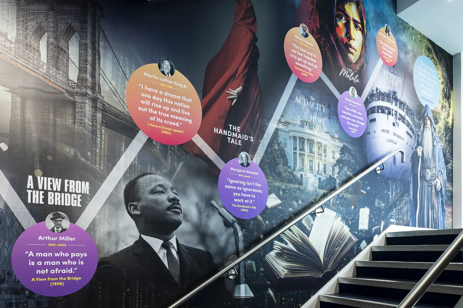 St Michaels Catholic school literacy wall art