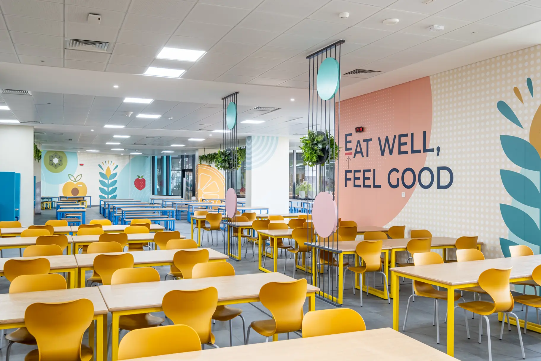 nord anglia abu dhabi canteen wall art