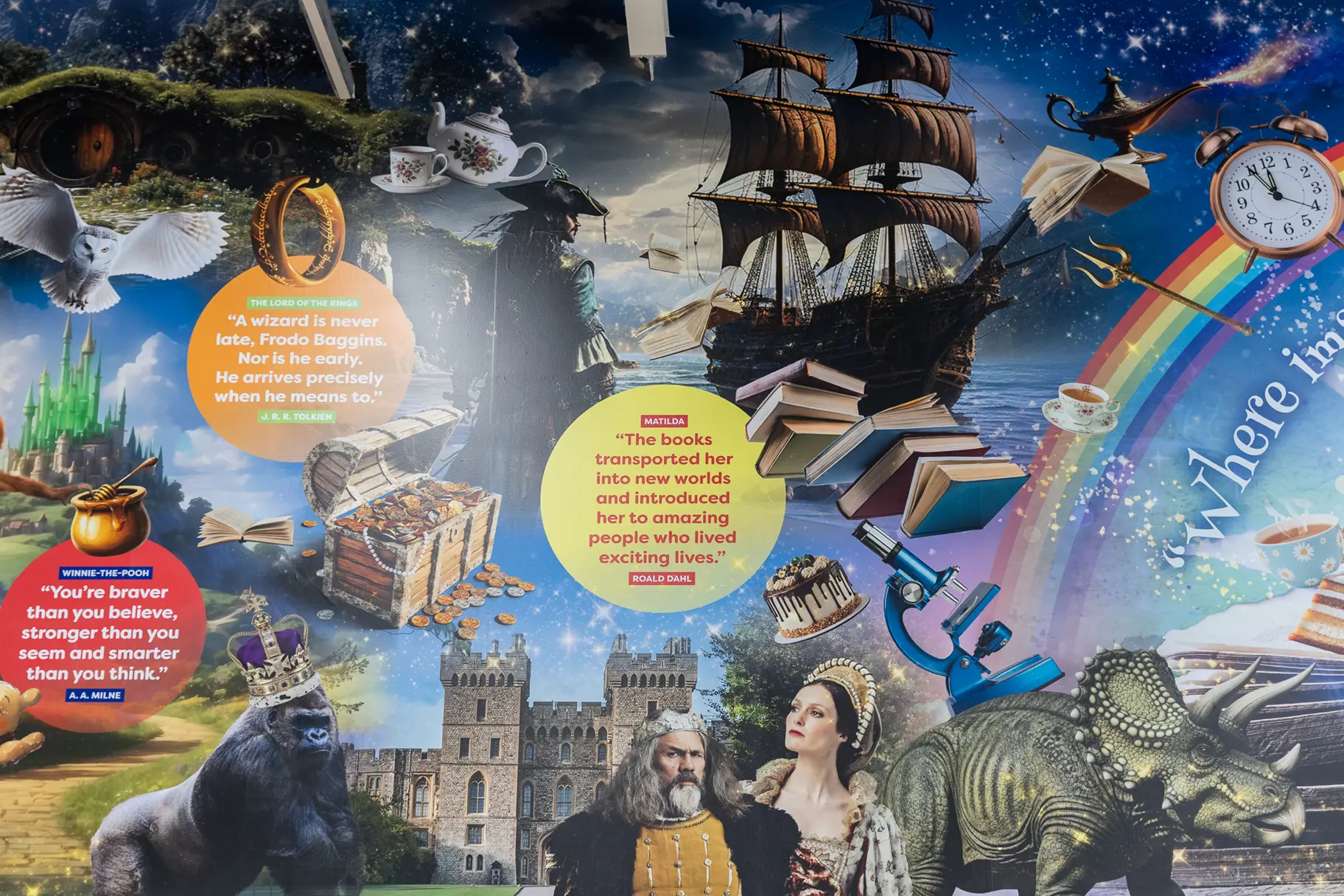 Mytham primary school library wall art