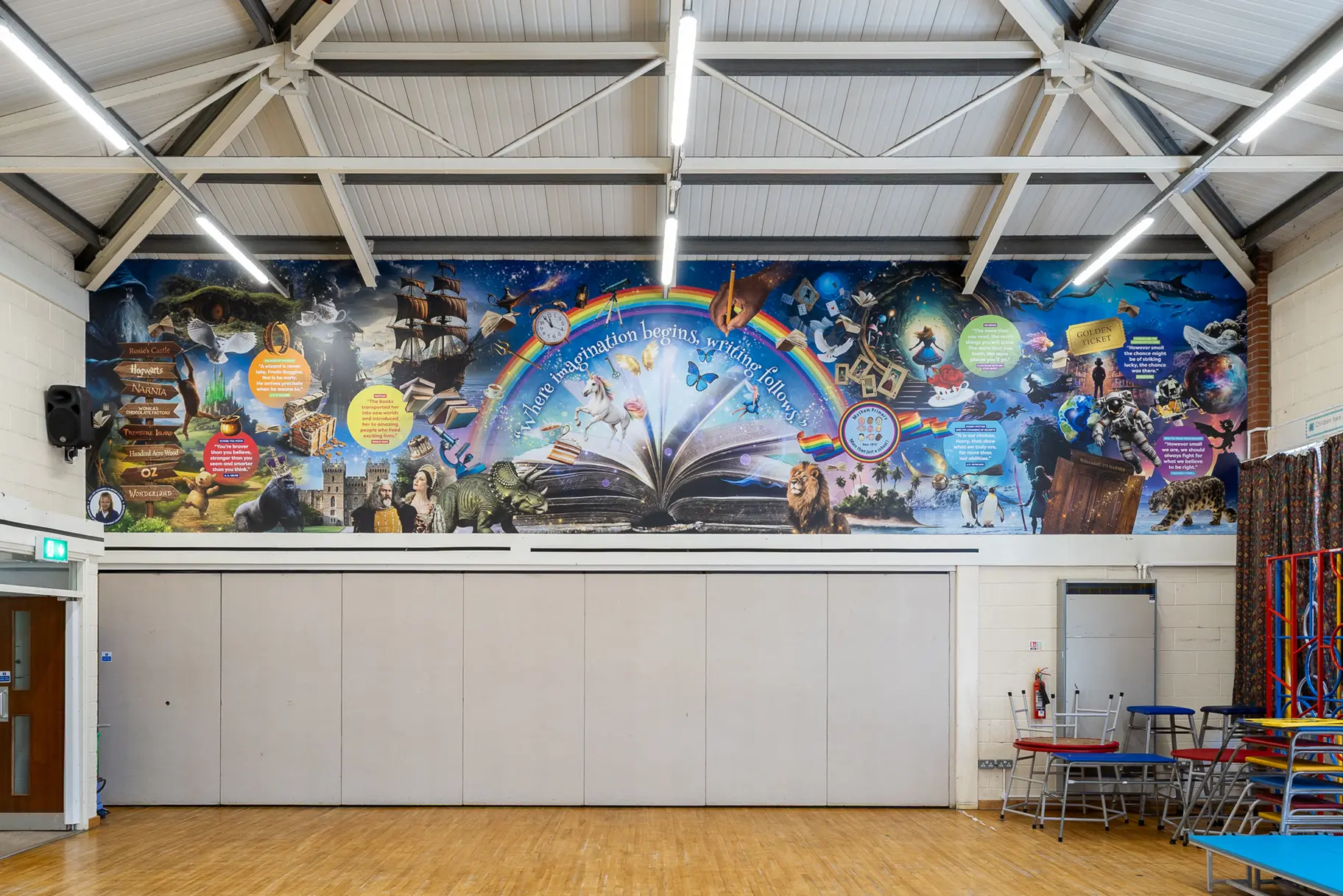 Mytham primary school library wall art