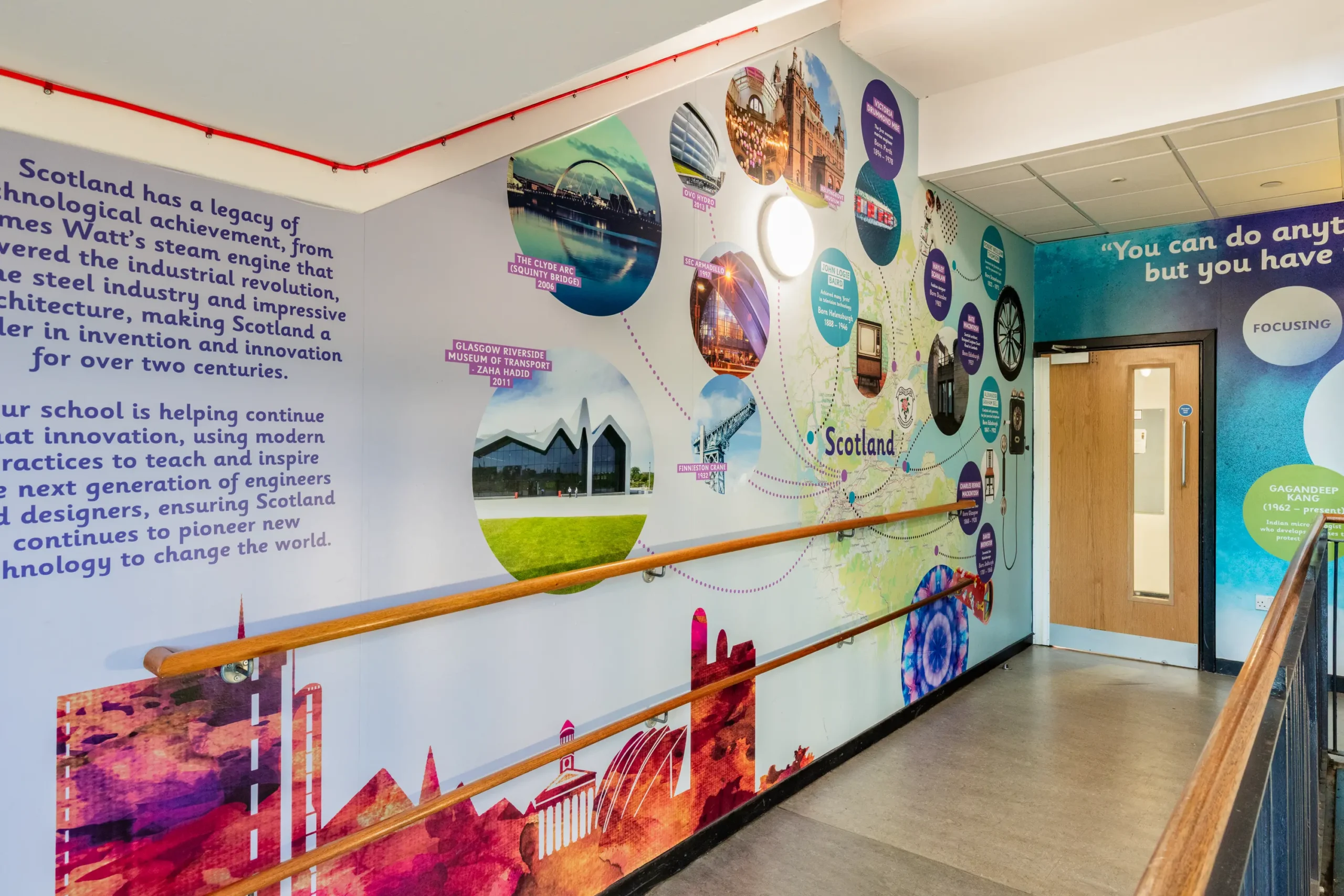 St rose of lima primary school scotland map wall art