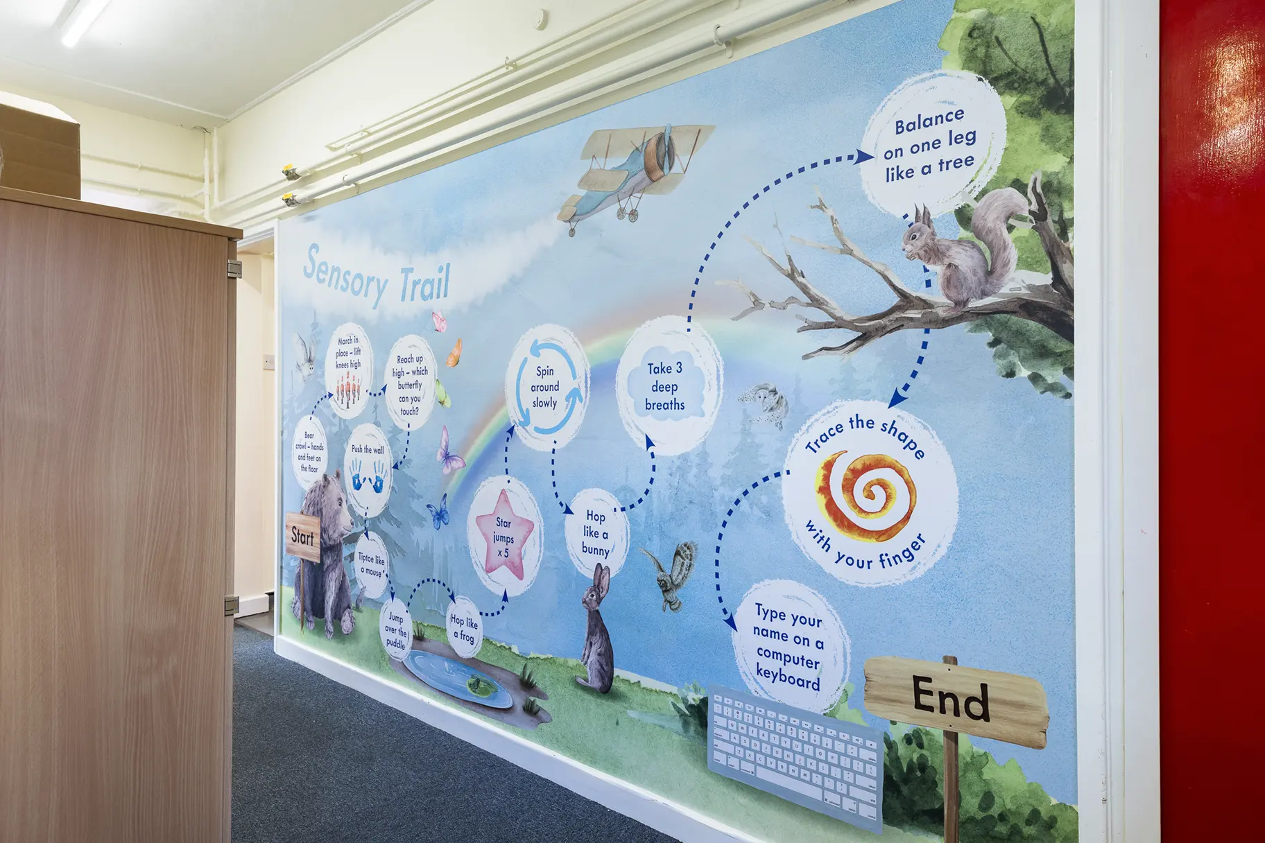 Sensory trail wall art