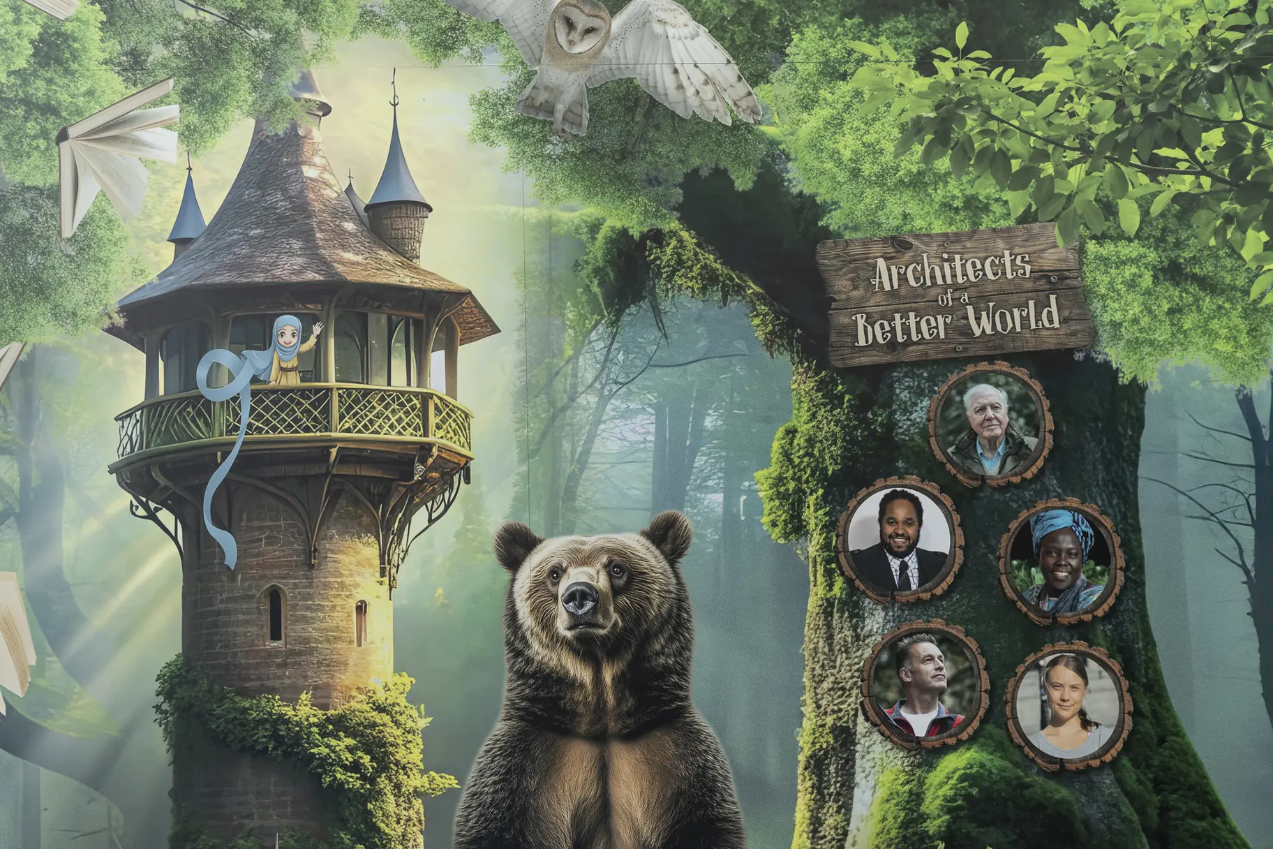 Woodland wonderland literacy wall art
