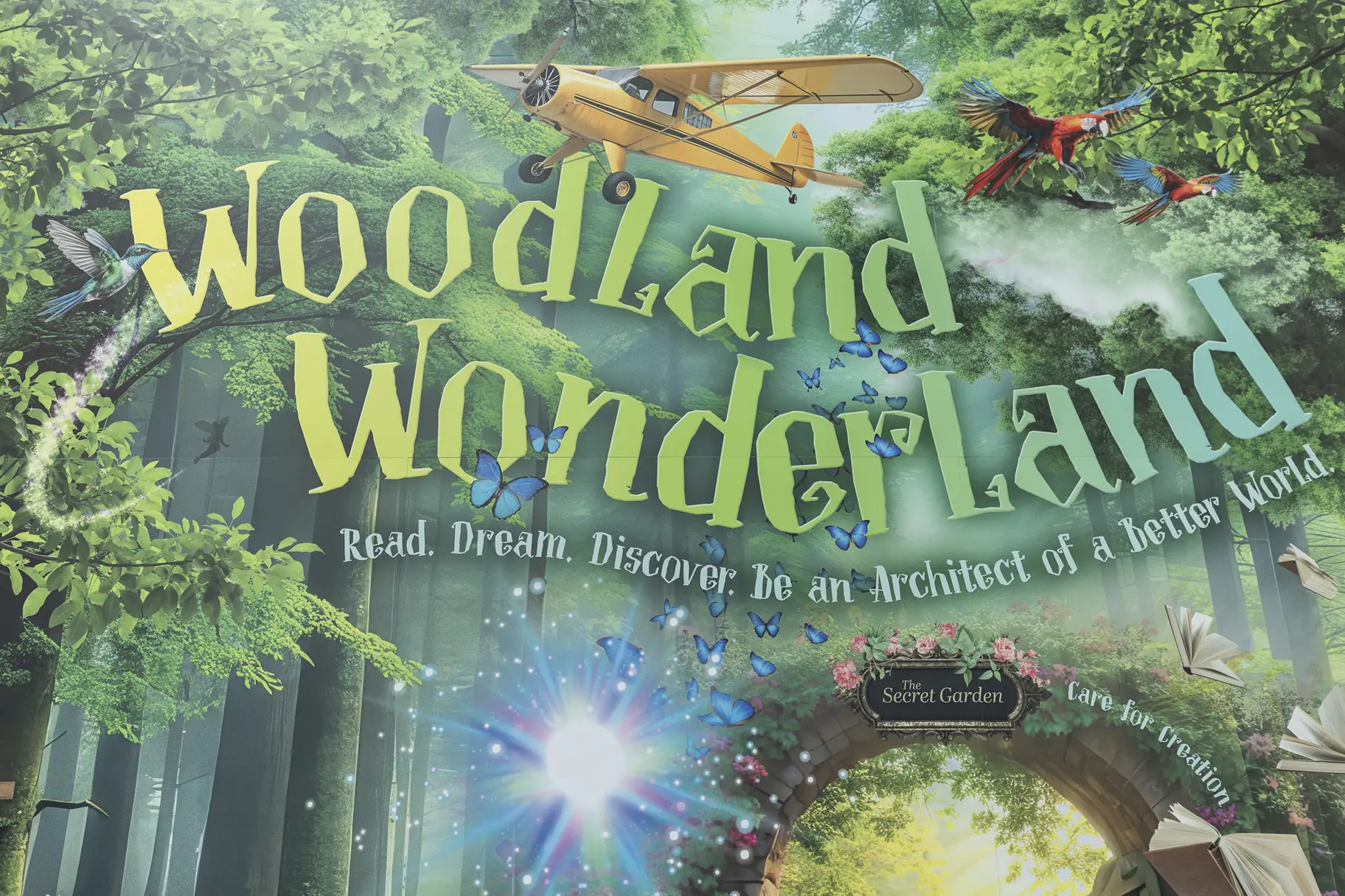 Woodland wonderland literacy wall art