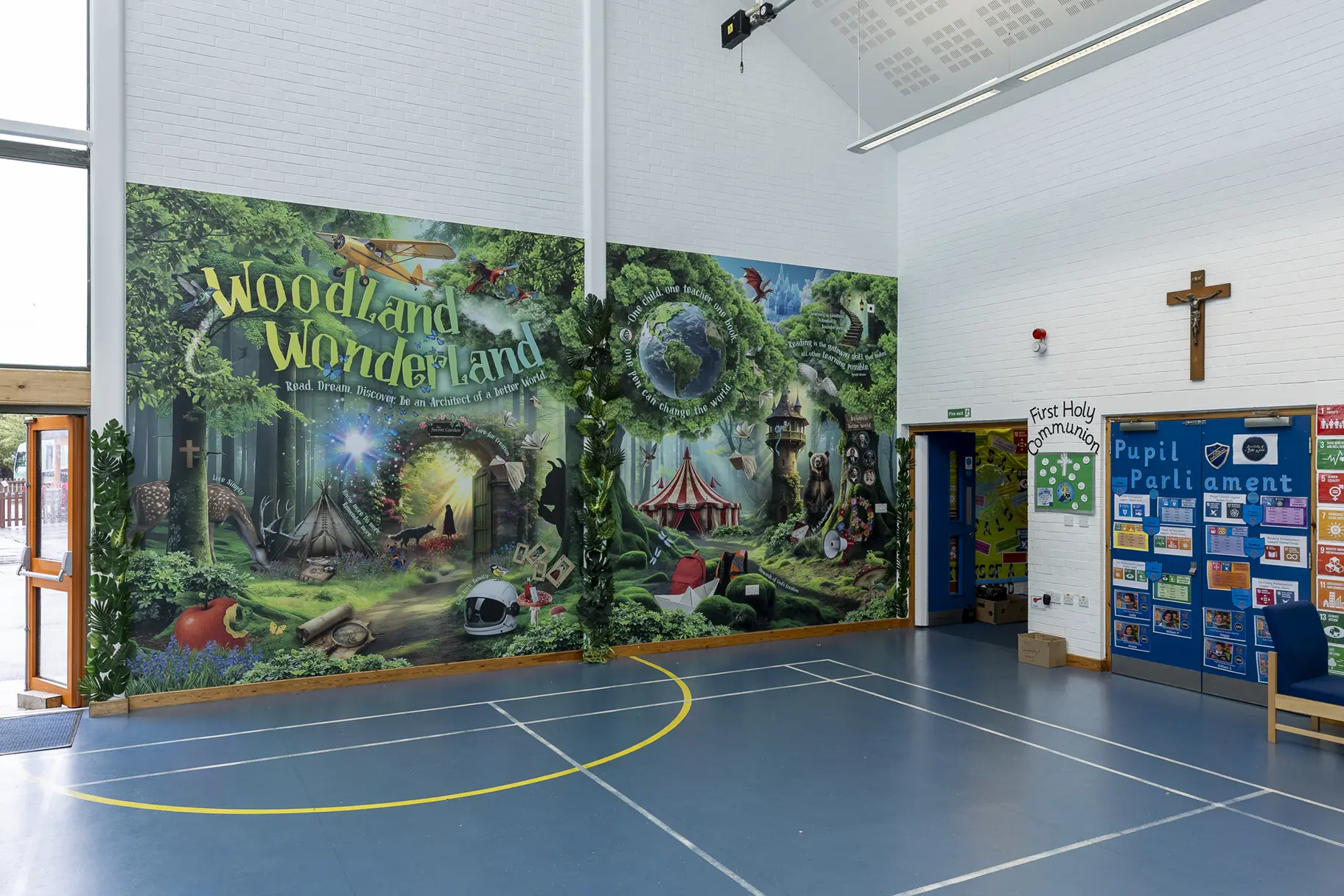 Woodland wonderland literacy wall art