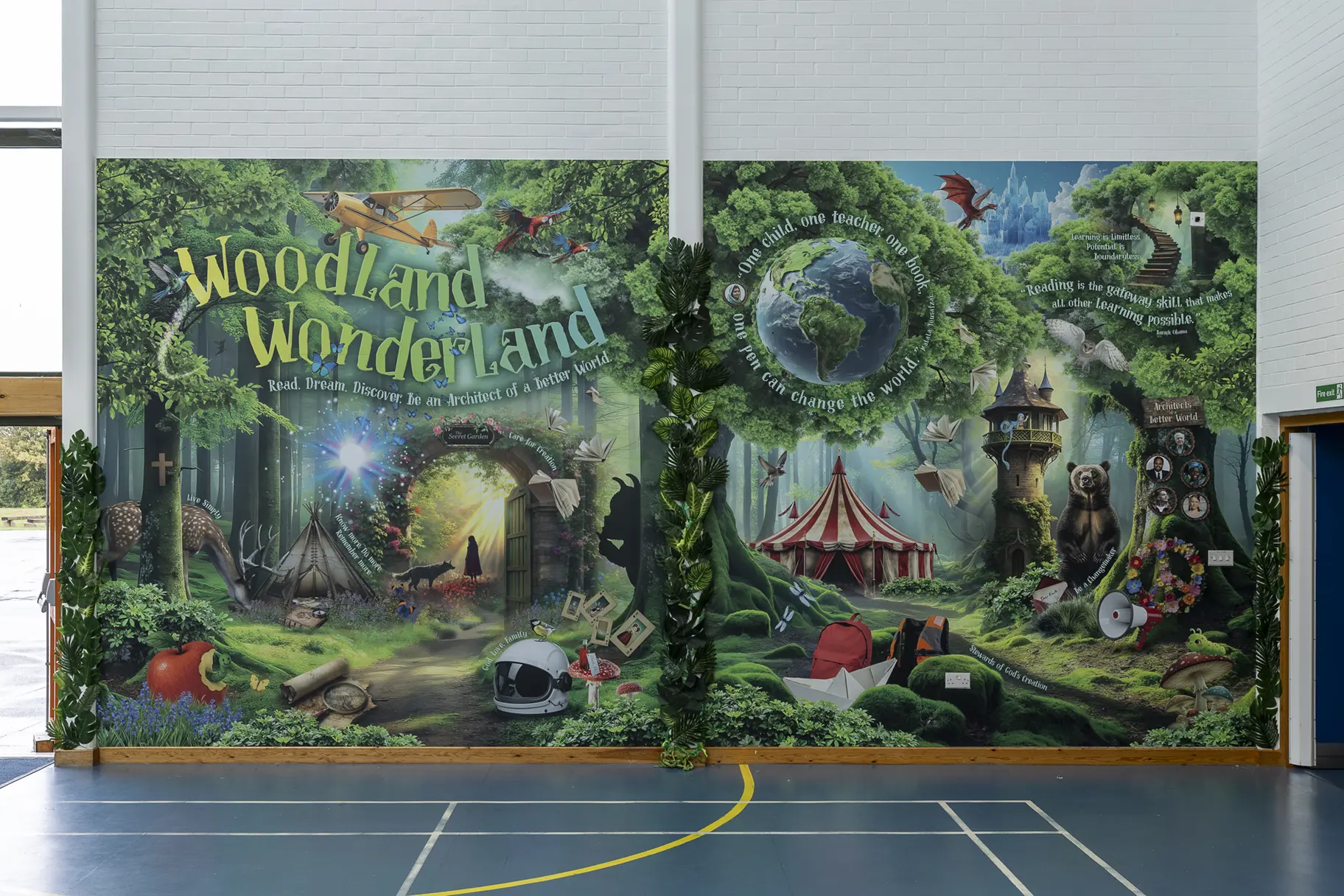 Woodland wonderland literacy wall art
