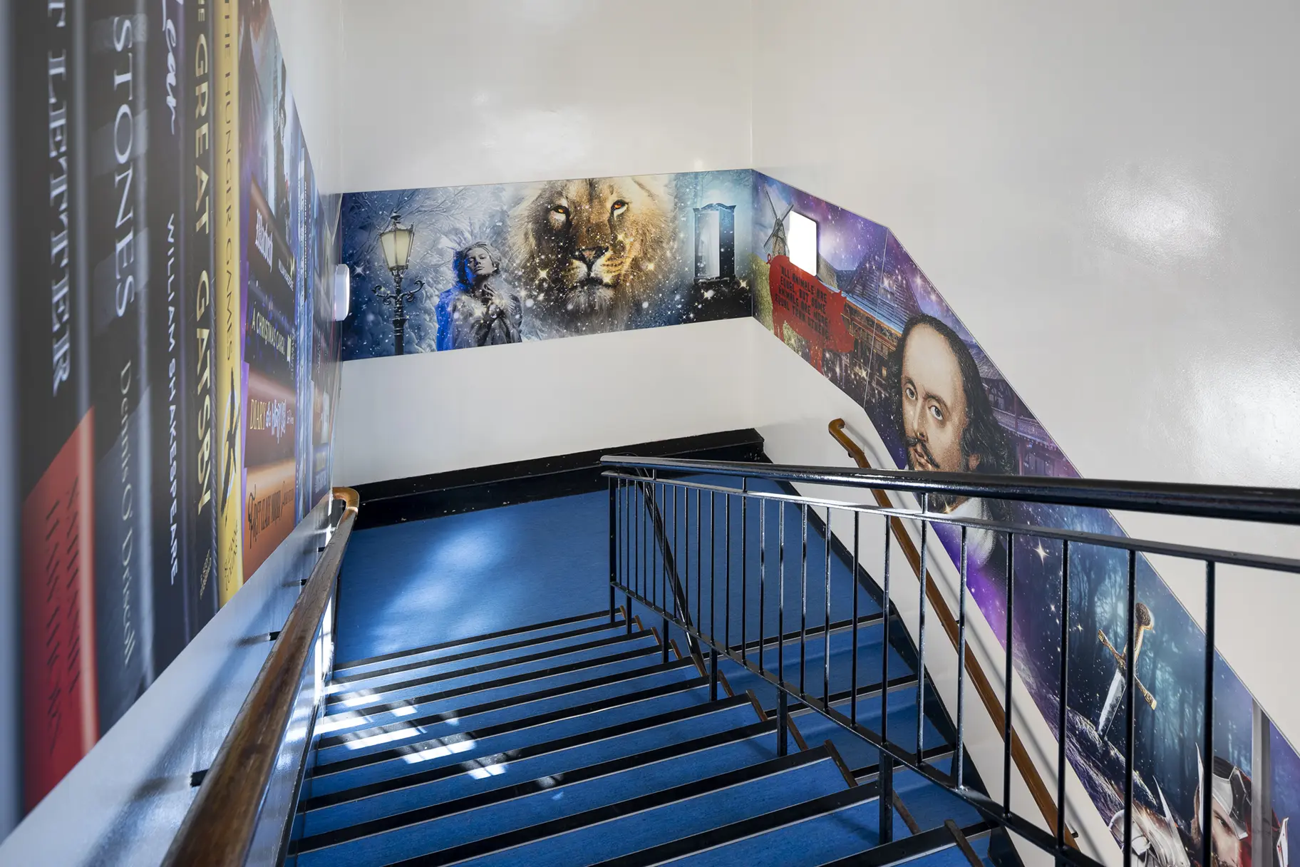 Ballyclare high school literacy wall art