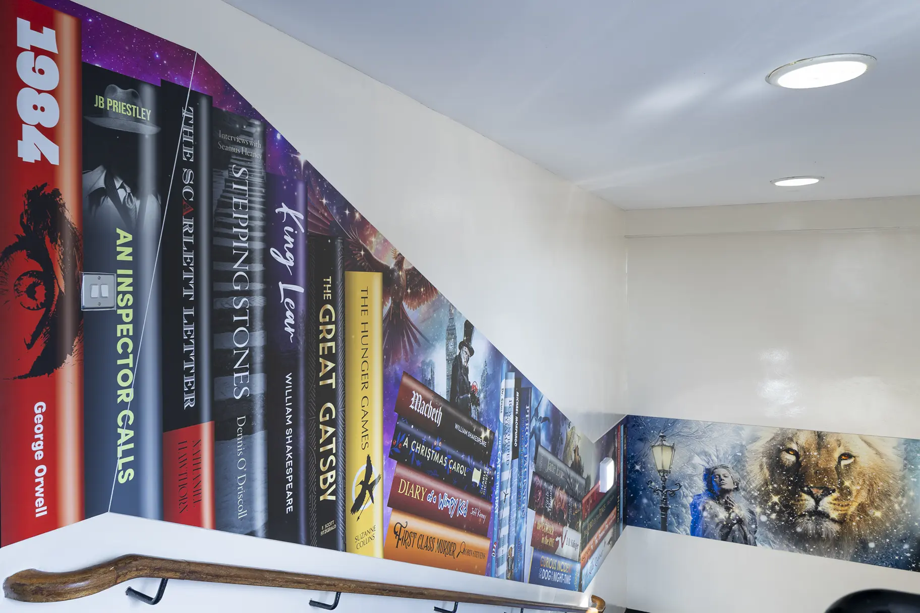 Ballyclare high school literacy wall art