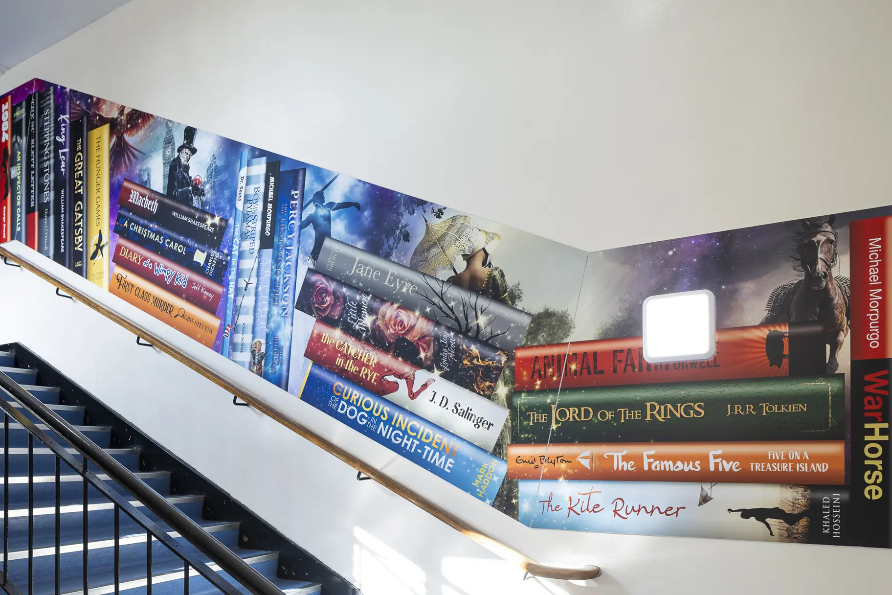 Ballyclare high school literacy wall art