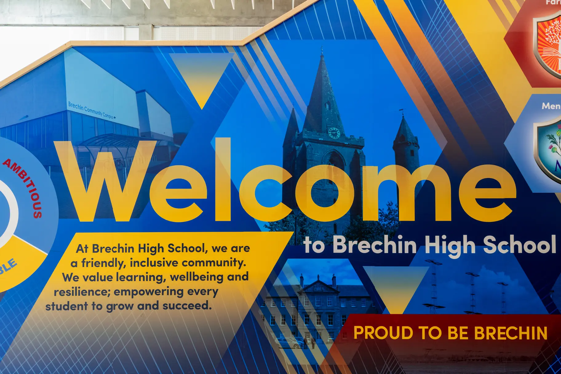 Brechin High School Welcome wall art