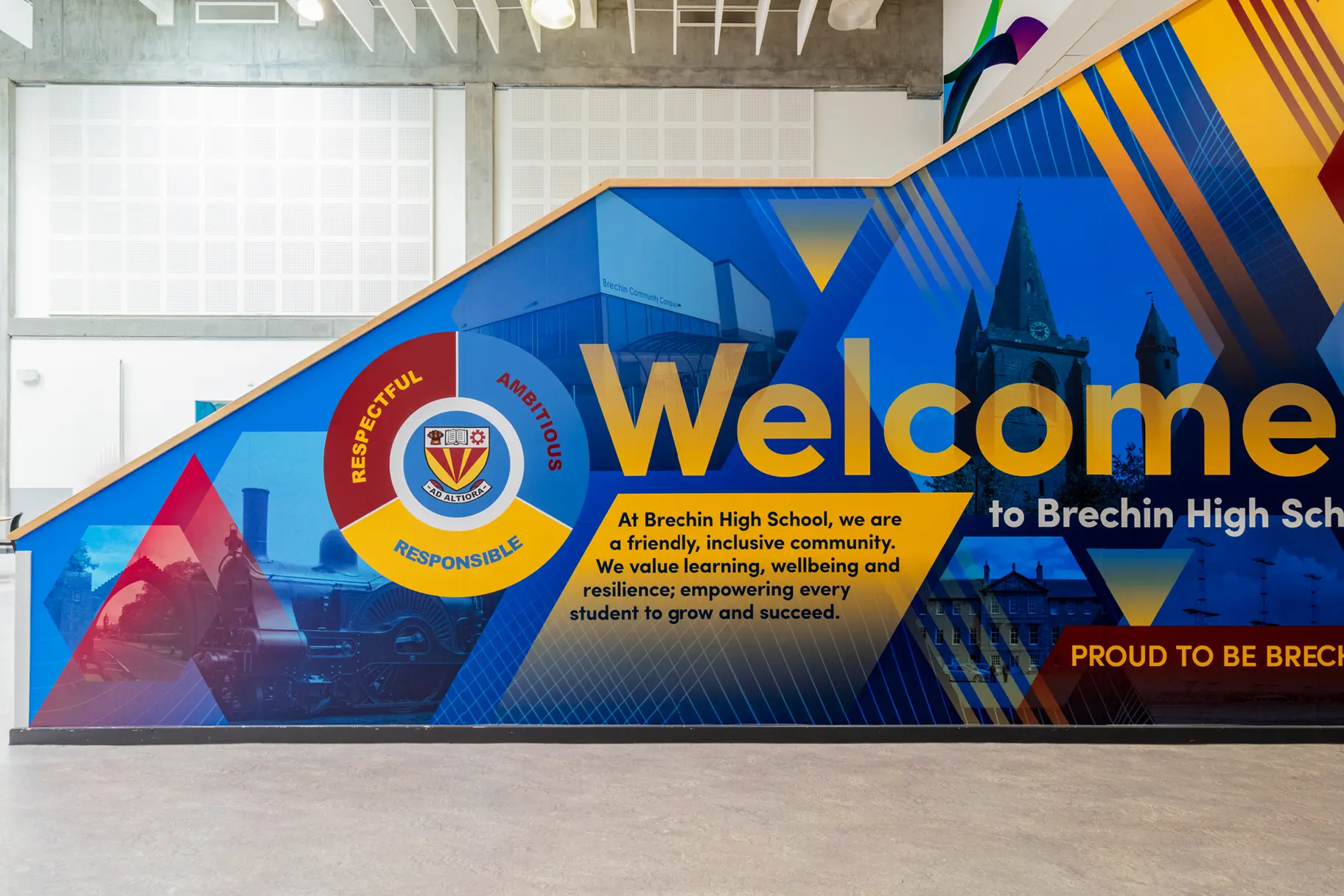 Brechin High School Welcome wall art