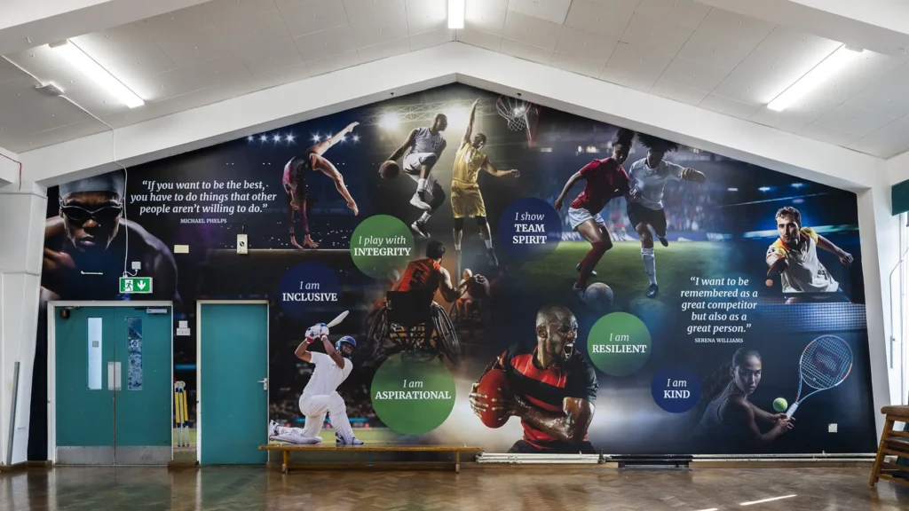 School hall wall art